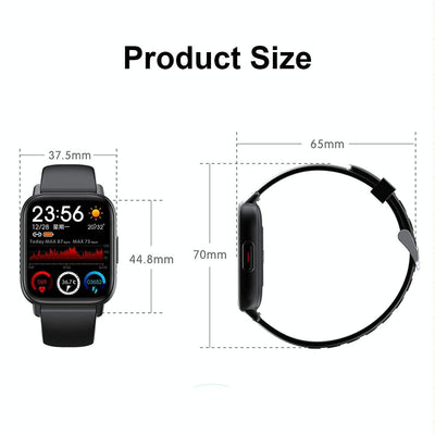 1.69 Inch Waterproof Smart Watch With Health Monitoring & Body Temp Detection Pink
