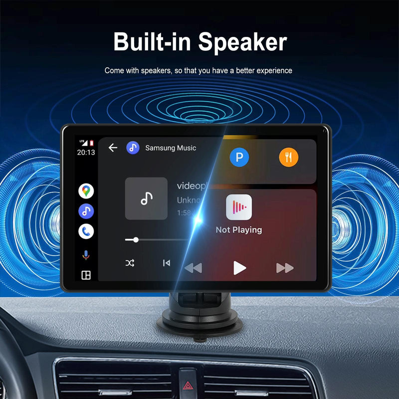 8 Inch Full Touch Car Screen Player - Horizontal / Vertical Carplay / Android Auto - With Camera