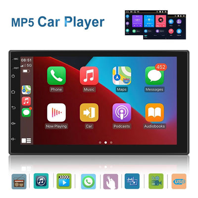 7 Inch Touch Dual Ingot Mp5 Bluetooth Player - Standard + 4 Lights Camera