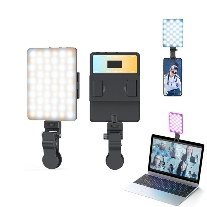 5W Mobile Phone Fill Light For Live Broadcast With Screen - V11 Cool & Warm