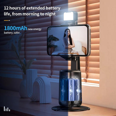 Auto Tracking Gimbal Stabilizer with Fill Light and Selfie Stick - 360 Degree Rotation - A200 Set 2