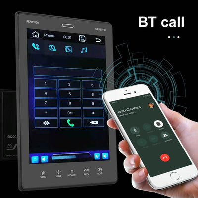 9.5 Inch Vertical Screen Car Mp5 Player - 2 Spindles + 4 Cameras