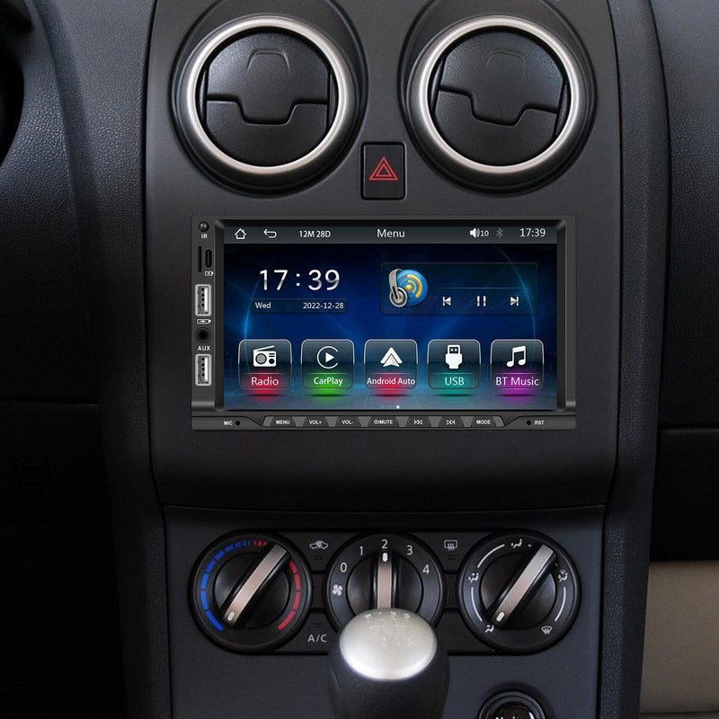 7 Inch Car Mp5 Player Carplay / Android Auto / Mirror Link / Bluetooth - Standard - With 4-Light Camera