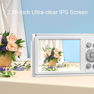 4k 8x Optical Zoom Telescopic Lens Digital Camera with Card Reader & 32g - Pink