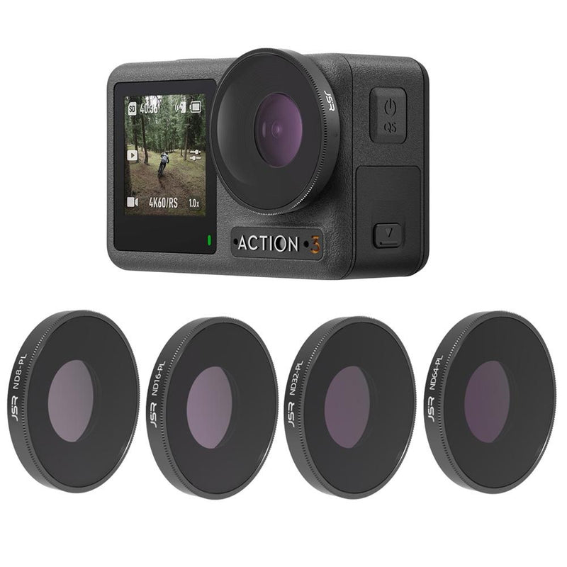 4-in-1 Lens Filter Set for Dji Action 3 - Nd8pl Nd16pl Nd32pl Nd64pl
