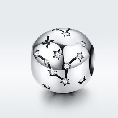 925 Sterling Silver Diy Zodiac Bracelet Beads Constellation Accessory Pisces Style - Pisces