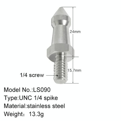 2 Stainless Steel 1 / 4 Feet Screws For Slr Tripod