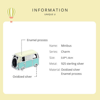 925 Sterling Silver Mini Bus Beads For Diy Bracelets & Necklaces