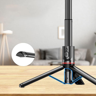 Bluetooth Remote Selfie Stick with Detachable Fill Light and Tripod