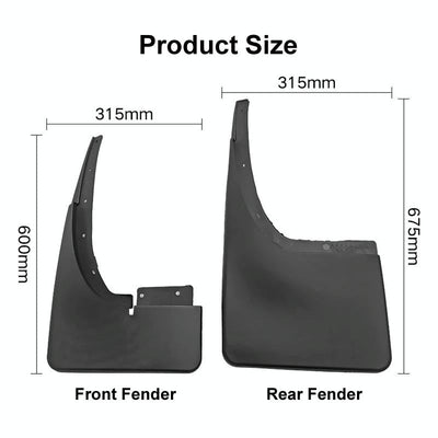 For Ford Ranger 2011-2019 4Pcs / Set Car Auto Soft Plastic Splash Flaps Fender Guard