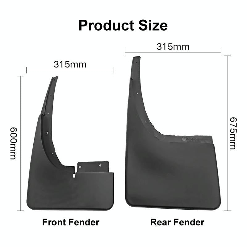 For Ford Ranger 2011-2019 4Pcs / Set Car Auto Soft Plastic Splash Flaps Fender Guard