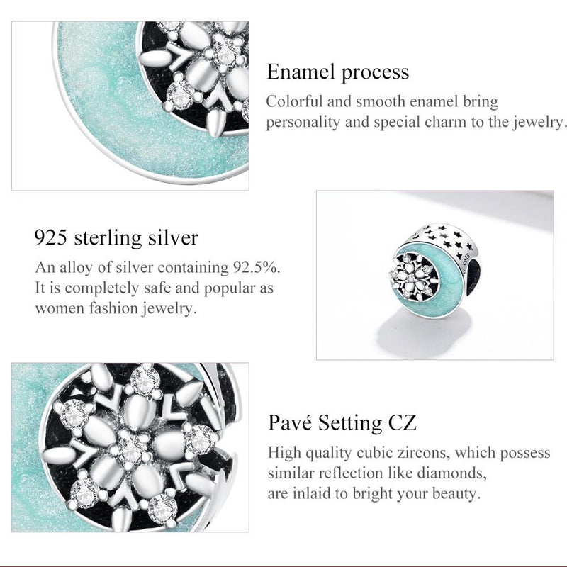 925 Sterling Silver Night Sky Beads For Diy Bracelets & Necklaces