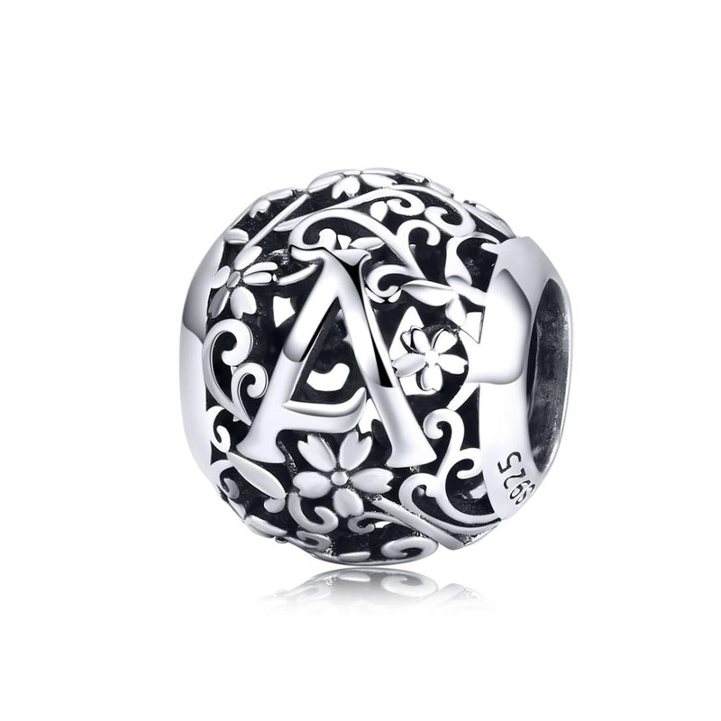 925 Sterling Silver Letter Beads For Diy Bracelets