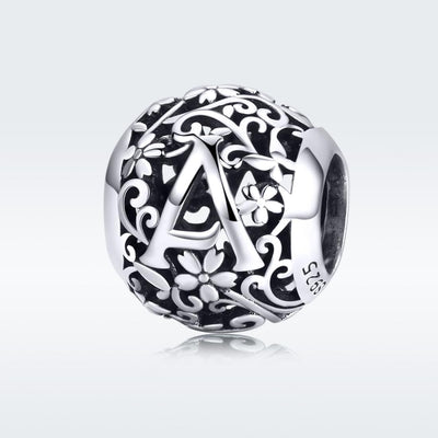 925 Sterling Silver Letter Beads For Diy Bracelets