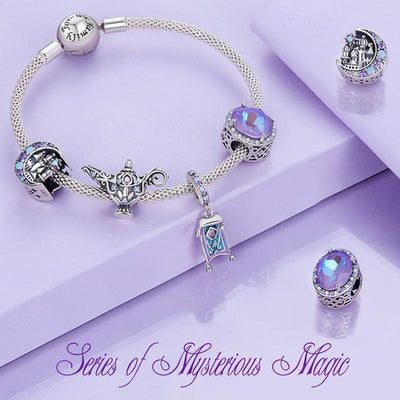 925 Sterling Silver Magic Lamp Beaded Bracelet Accessory