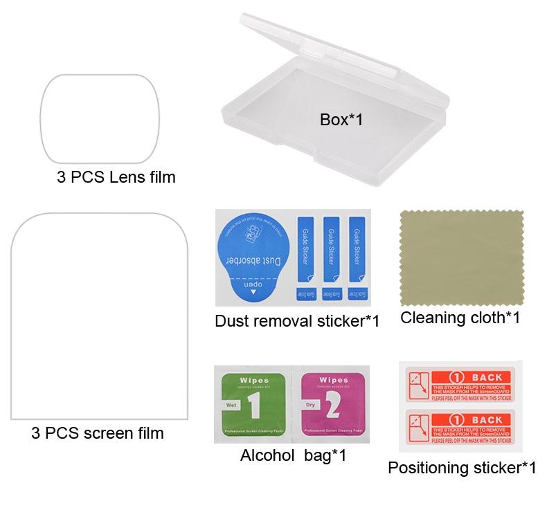 6-piece Tempered Glass Film Set for Dji Pocket Gimbal