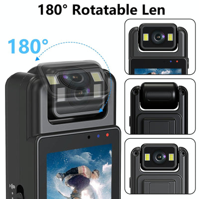 Outdoor Sports Night Vision Camera With 180 Degree Rotation For Video Recording