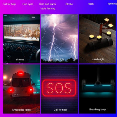 24 Effects Rgb Light for Mobile Devices with Oled Screen