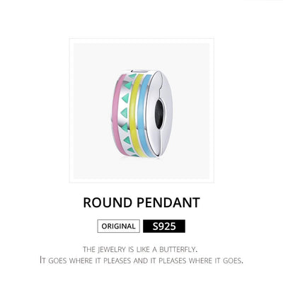 925 Sterling Silver Colorful Beaded Diy Jewelry Set