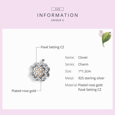 925 Sterling Silver Zircon Beaded Diy Bracelet Charm