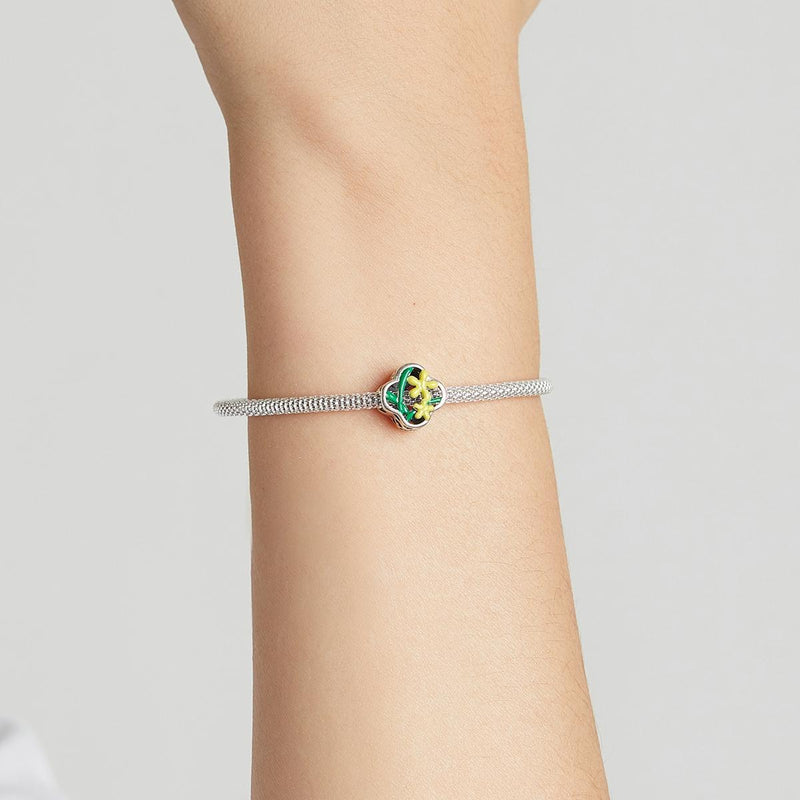 925 Sterling Silver Delicate Daffodil Beads For Diy Bracelets & Necklaces