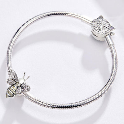925 Sterling Silver Bee Bracelet Diy Beaded Accessory