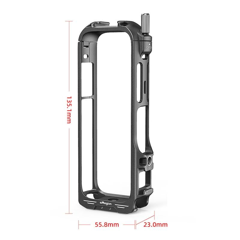 Amagisn Metal Protective Housing for Insta360 X4 with 2 Claws and Rabbit Cage