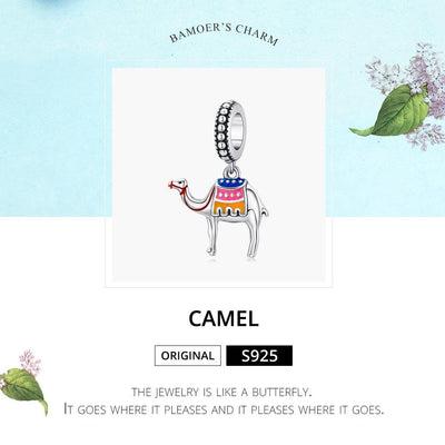 925 Sterling Silver Camel Bead Pendant For Diy Bracelets & Necklaces