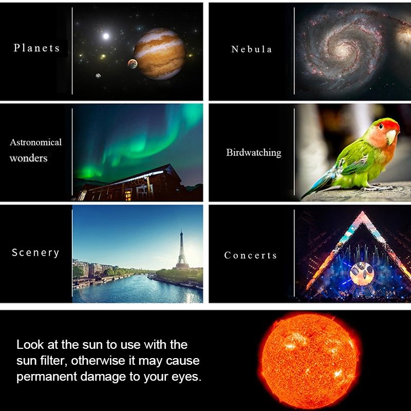 High Definition High Times Astronomical Telescope with Tripod - 16x / 66x70