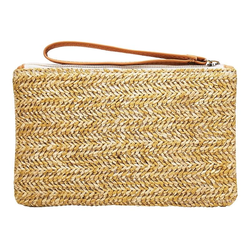 Beach Straw Clutch Coin Purse for Summer Fun