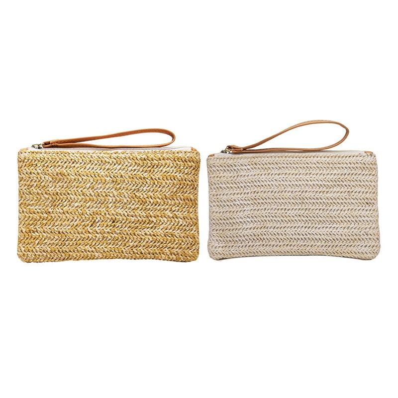 Beach Straw Clutch Coin Purse for Summer Fun