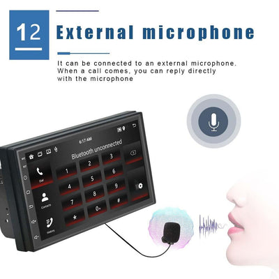 7 Inch Android Wifi Car Navigation Reversing Video Player - 2 + 32G Standard + 12Lights Camera