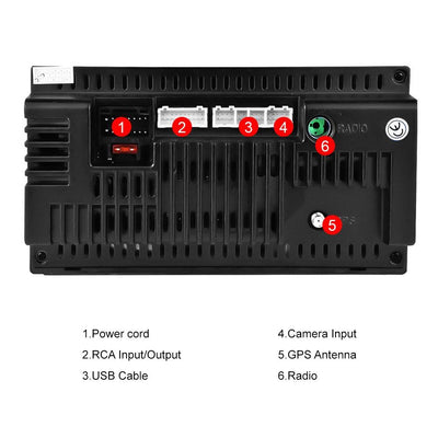 7 Inch Android Wifi Car Navigation Reversing Video Player - 2 + 32G Standard + 12Lights Camera