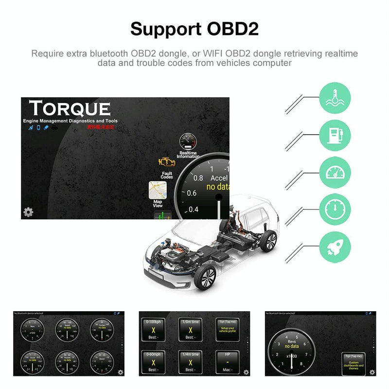 9.7 Inch Vertical Screen Android Car Mp5 Player With Hd 2.5D Glass Standard + 8 Lights Camera