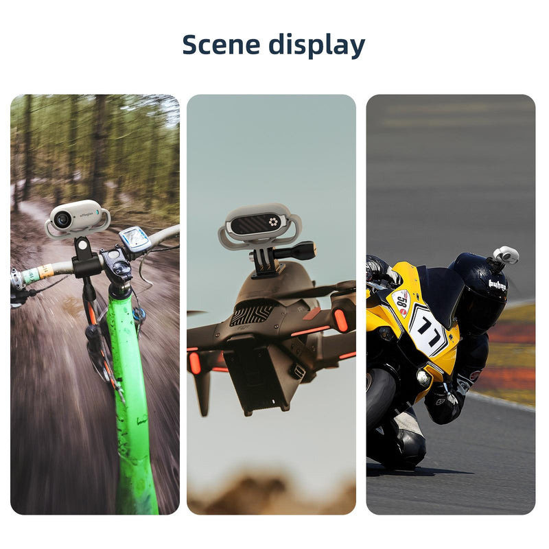 Amagisn Silicone Case For Insta360 Go 3 Camera - Horizontal - Horizontal Black