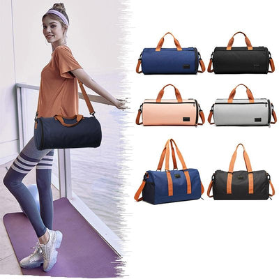 Blue Waterproof Gym Bag with Wet / Dry Separation - 9921 Gray