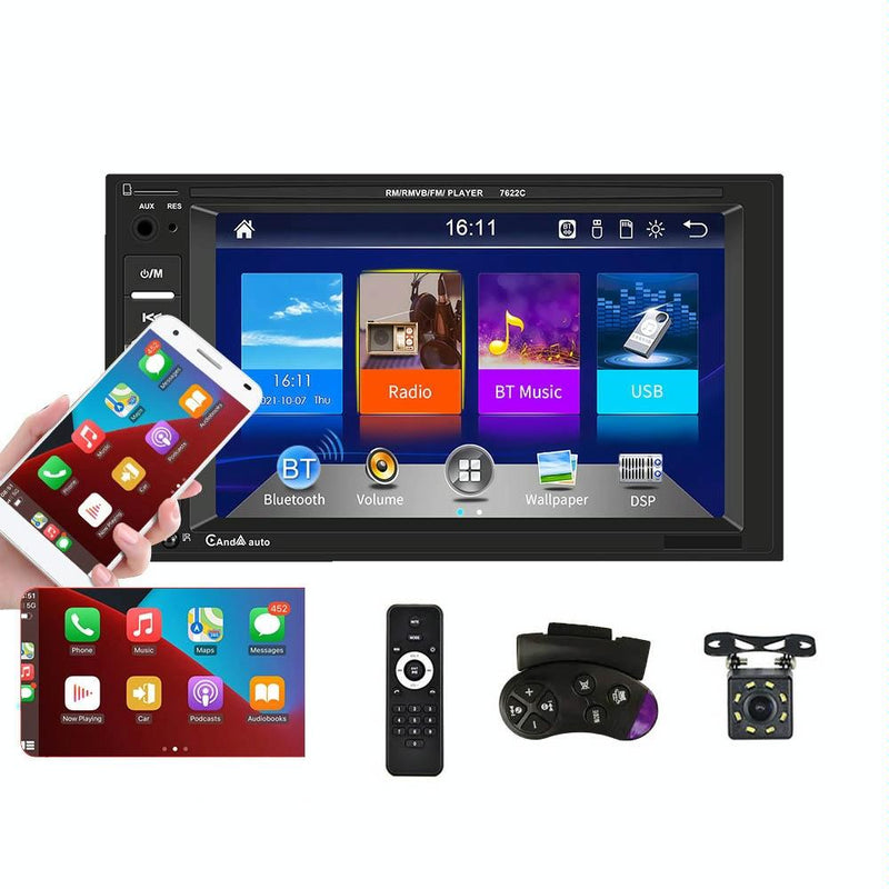 6.2 Inch Dual Spindle Hd Car Mp5 Player + 8 Light Camera