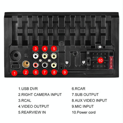 6.2 Inch Dual Spindle Hd Car Mp5 Player + 8 Light Camera