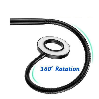 360 Degree Flexible Selfie Ring Light With Phone Holder For Live Streaming - 8 Inch