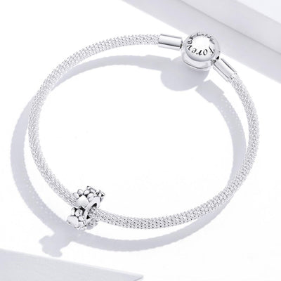 925 Sterling Silver Love Footprints Beaded Bracelet