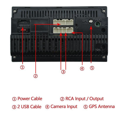 7 Inch Android Car Navigation Mp5 Player With Gps Bluetooth And 8 Lights Camera - Universal All-In-One