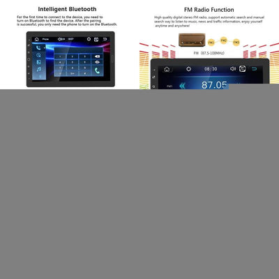 10.1 Inch Full Screen Car Mp5 Player With Wired Carplay - Standard + 8 Light Camera