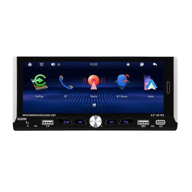 6.9 Inch Car Mp5 Player With Carplay Function & Backup Camera - Standard + Ahd Camera
