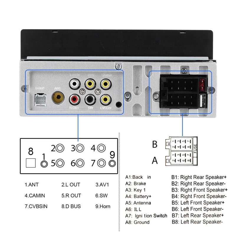 6.9 Inch Car Mp5 Player With Carplay Function & Backup Camera - Standard + Ahd Camera