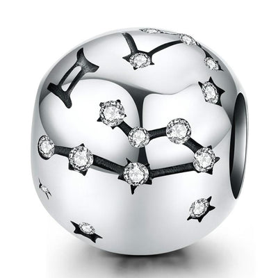 925 Sterling Silver Diy Zodiac Bracelet Beads Gemini Style - Gemini