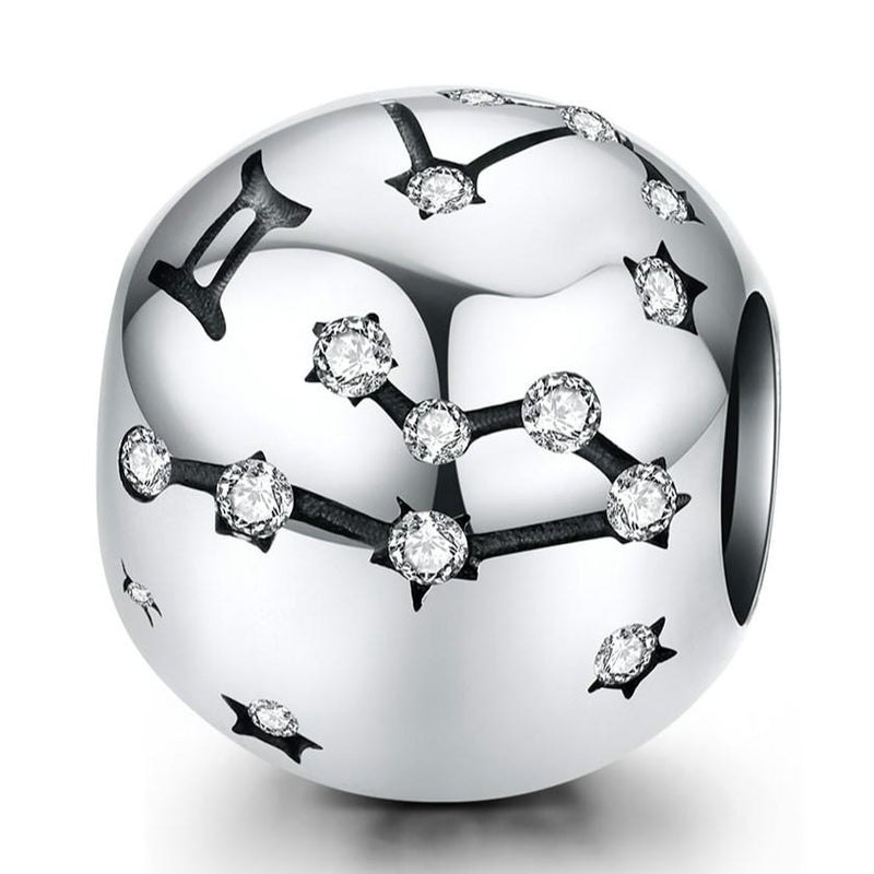 925 Sterling Silver Diy Zodiac Bracelet Beads Gemini Style - Gemini