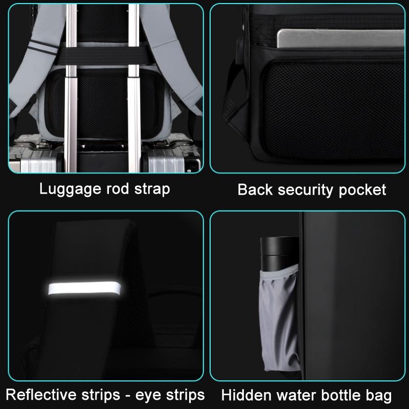 17.3 Gaming Backpack - Durable Hard Shell Black