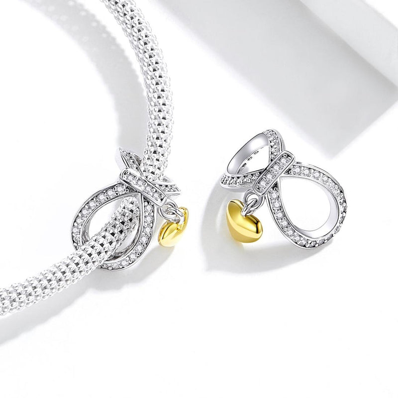 925 Sterling Silver Infinite Love Necklace & Bracelet Charm