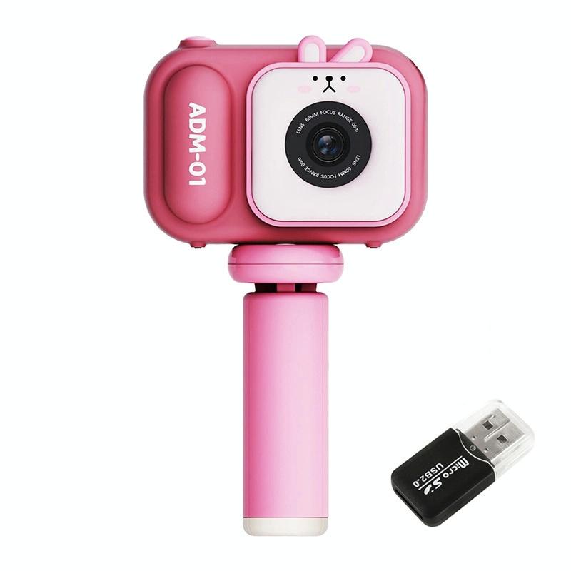 48Mp Dual Lens Kids Digital Camera With 2.4 Ips Screen And 32Gb Tf Card - Blue Fox - With 32G Tf Card Pink Bunny