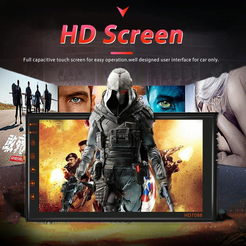 7 Inch Android Navigation Wifi Vehicle Central Control Screen - 2 + 16G Standard + 12Lights Camera